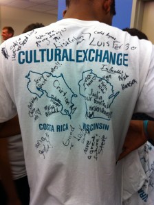 cultural exchange shirt with signatures