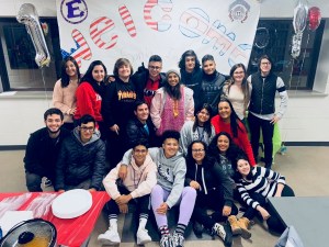 students being welcomed